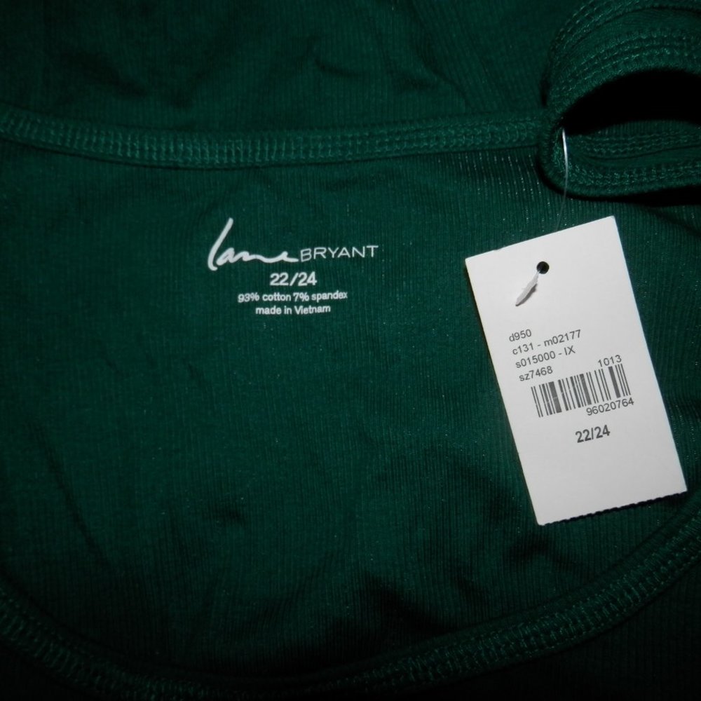 NEW Lane Bryant Womens 22/24 Ribbed Tank Top Shirt - Picture 3 of 3
